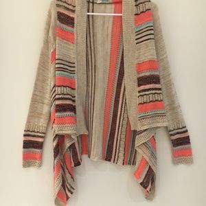 Multi-colored Beige Cardigan